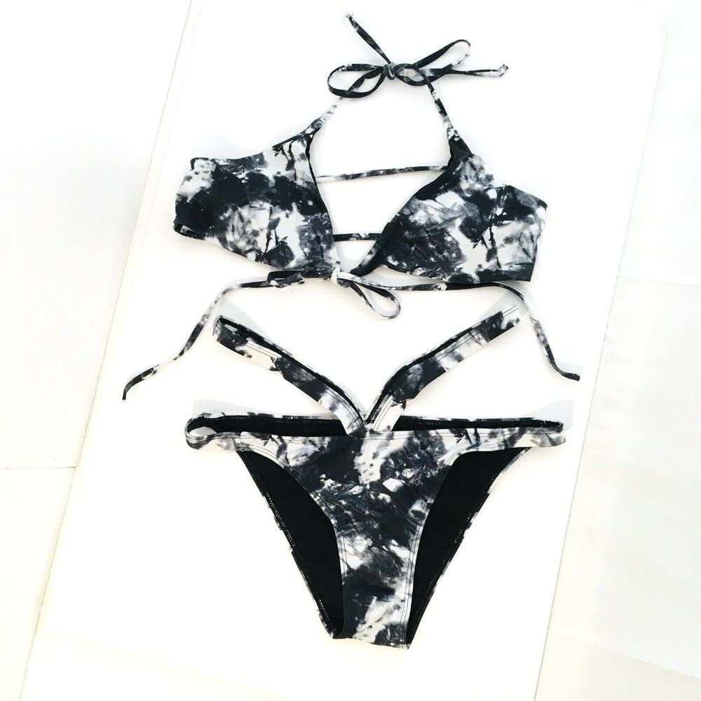 Sunny Co. Clothing Marble Tie Dye 2 Piece Bikini Swimsuit Sz XL